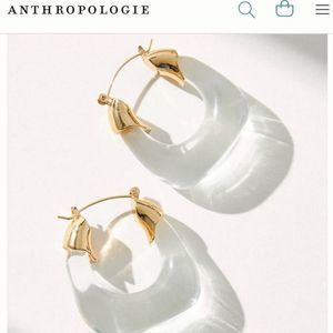 Anthro clear crystal earrings #567